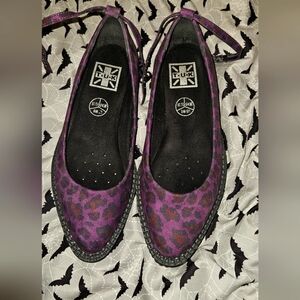 T.U.K Purple Leopard Print Flats